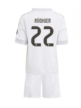 Real Madrid Antonio Rudiger #22 Replika Hemmakläder Barn 2025-26 Kortärmad (+ byxor)